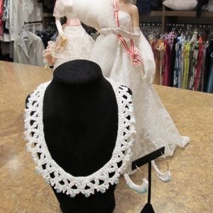 Handmade Crochet Necklace and Earrings by me